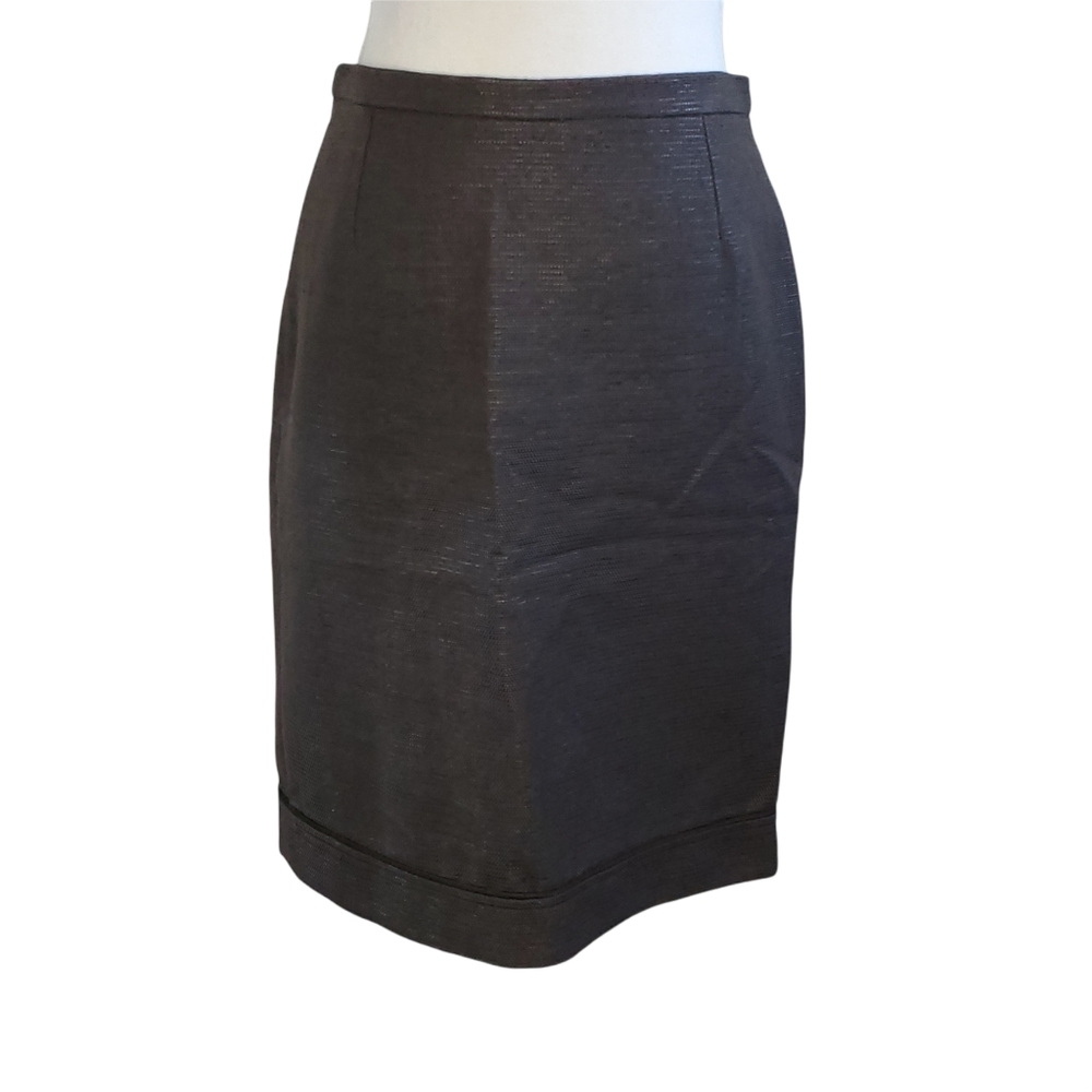 Max Mara Brown Textured Pencil Italian Skirt - Picture 1 of 9